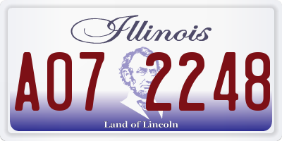 IL license plate A072248