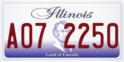 IL license plate A072250