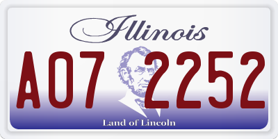 IL license plate A072252
