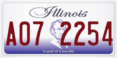 IL license plate A072254