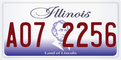 IL license plate A072256