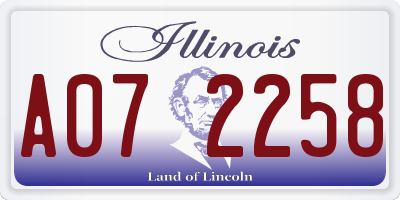 IL license plate A072258