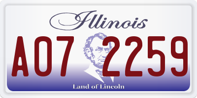 IL license plate A072259