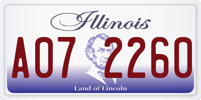 IL license plate A072260