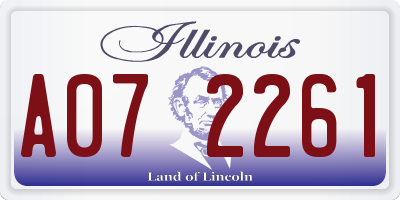 IL license plate A072261
