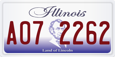 IL license plate A072262