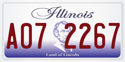 IL license plate A072267