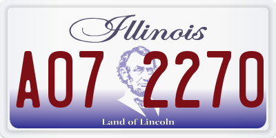 IL license plate A072270