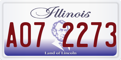 IL license plate A072273