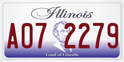 IL license plate A072279