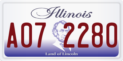 IL license plate A072280
