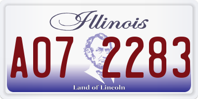IL license plate A072283