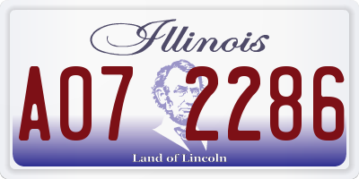 IL license plate A072286