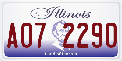 IL license plate A072290