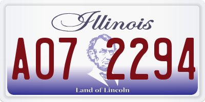 IL license plate A072294