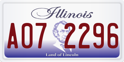 IL license plate A072296