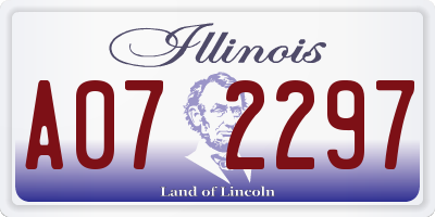 IL license plate A072297