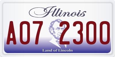 IL license plate A072300