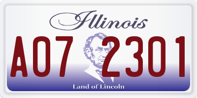 IL license plate A072301