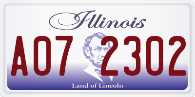 IL license plate A072302