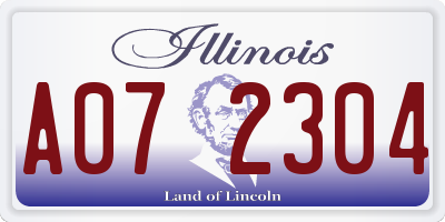 IL license plate A072304