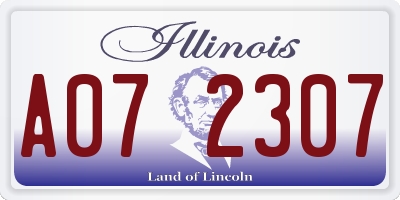 IL license plate A072307