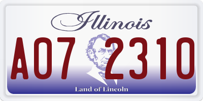 IL license plate A072310