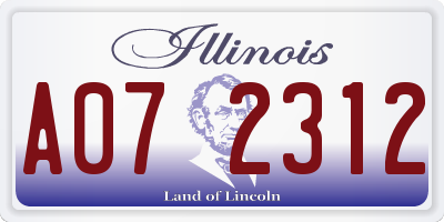 IL license plate A072312