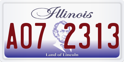 IL license plate A072313