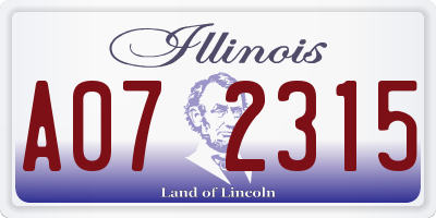 IL license plate A072315