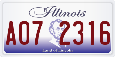 IL license plate A072316