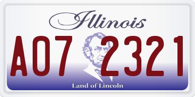 IL license plate A072321