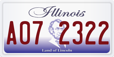 IL license plate A072322