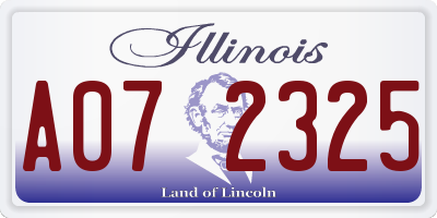 IL license plate A072325
