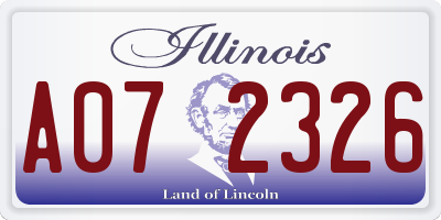 IL license plate A072326