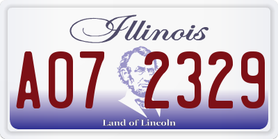 IL license plate A072329