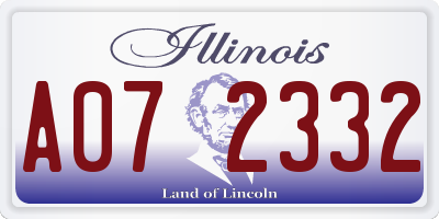 IL license plate A072332
