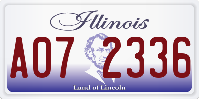 IL license plate A072336