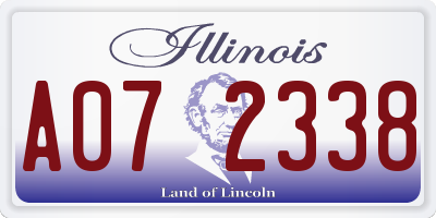 IL license plate A072338