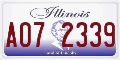 IL license plate A072339