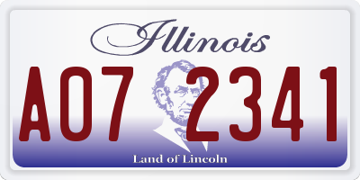 IL license plate A072341