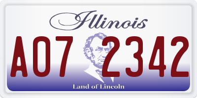 IL license plate A072342