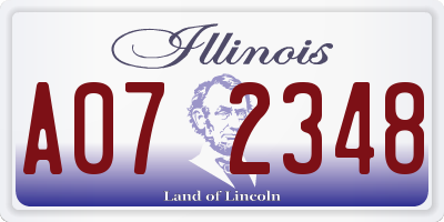 IL license plate A072348