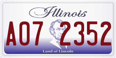 IL license plate A072352