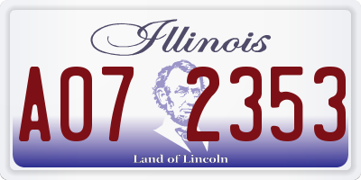 IL license plate A072353