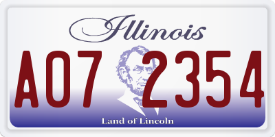 IL license plate A072354