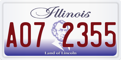 IL license plate A072355
