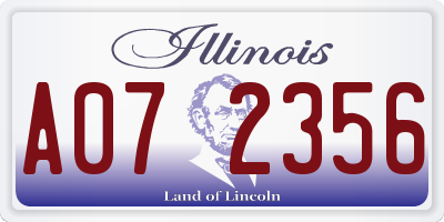 IL license plate A072356