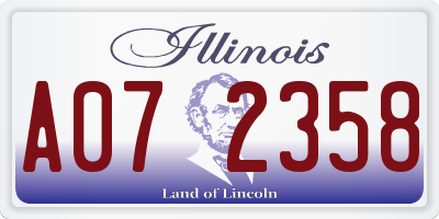IL license plate A072358