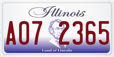IL license plate A072365